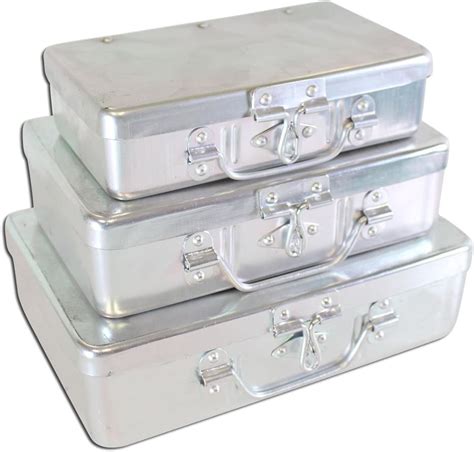 3 lightweight metal box|light beige storage box.